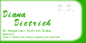 diana dietrich business card