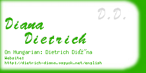 diana dietrich business card